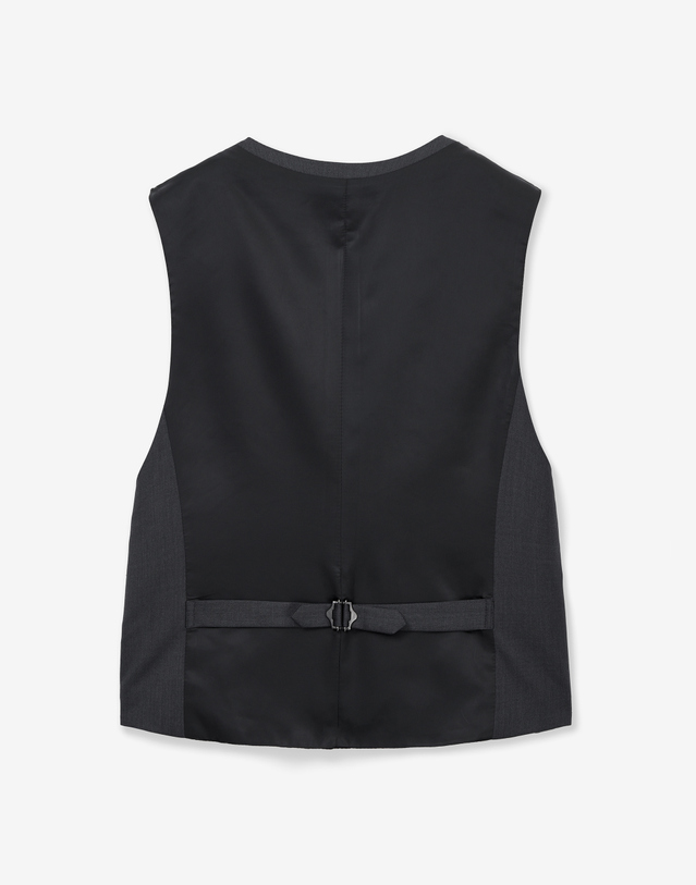 티엔지티 Classic Wool Suit Vest (Charcoal Grey) 차콜 그레이 착용컷
