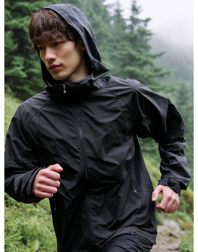 티톤 브로스 Dulle Hood Jacket 블랙 착용컷