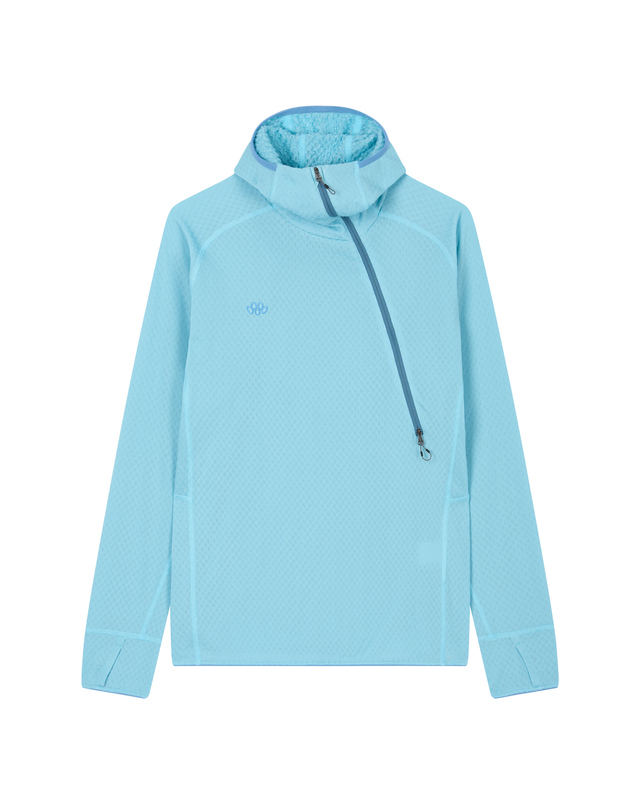 티톤 브로스 Zero-G Fleece Half Zip Hoody 밝은 블루 착용컷