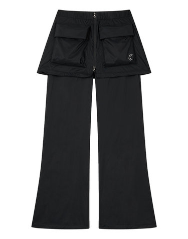 Side Ventile Wrap Skirt Pants