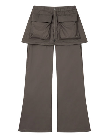 Side Ventile Wrap Skirt Pants