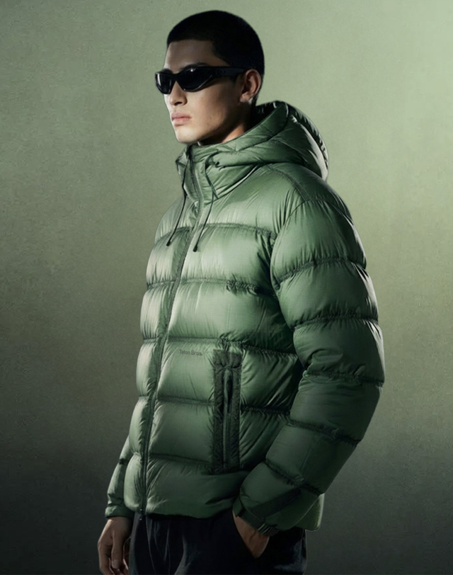 티톤 브로스 [경량]Alive Prism Down Jacket 탁한 카키 상세
