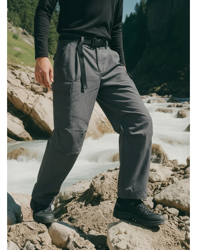 티톤 브로스 ROM Tech Parachute Pants 차콜 그레이 착용컷