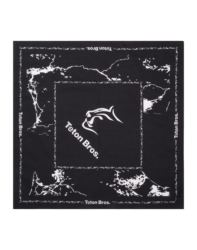 티톤 브로스 TETONBROS LOGO SCARF 블랙 착용컷