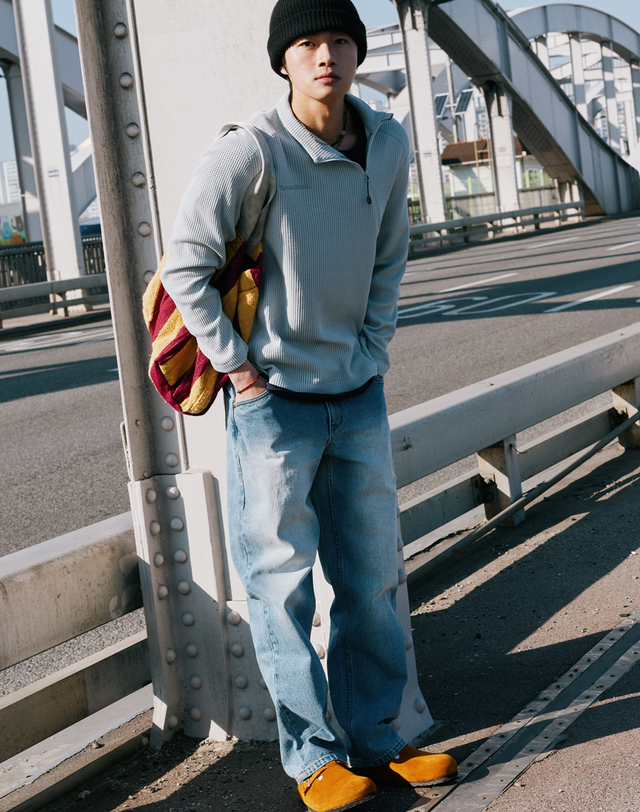 티톤 브로스 Power Dry Mesh Zip Tee 실버 착용컷