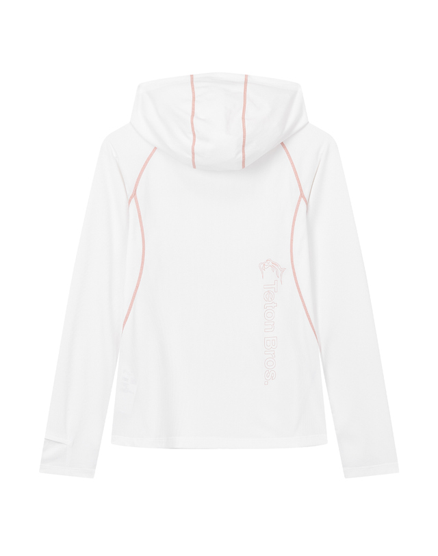 티톤 브로스 여성 Delta Lake Hoody 흰색 착용컷