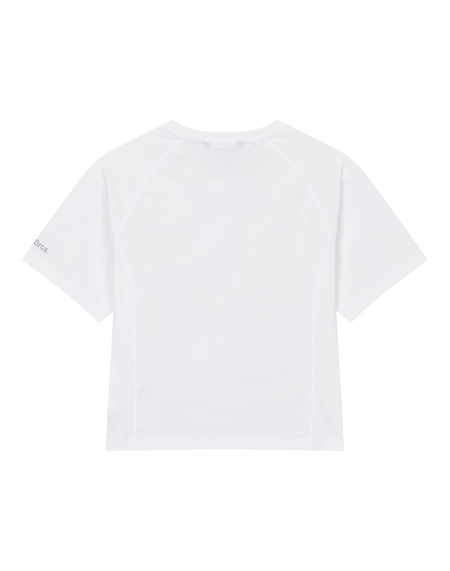 티톤 브로스 여성 Soft touch Crop S/S Tee 흰색 착용컷