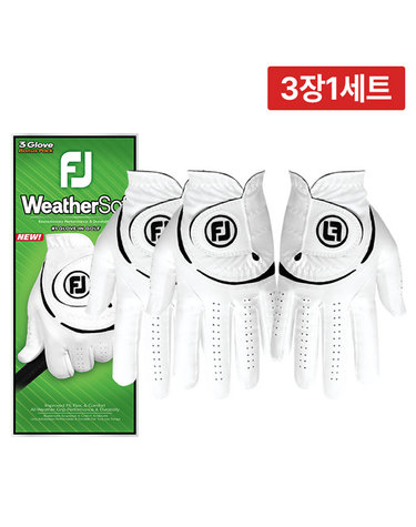 [3장1세트] 풋조이 NEW 웨더소프 레볼루션 여성 양손 골프장갑 Weather Sof 남성