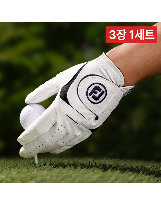 풋조이 [3장1세트] 풋조이 NEW 웨더소프 레볼루션 여성 양손 골프장갑 Weather Sof 남성 착용컷