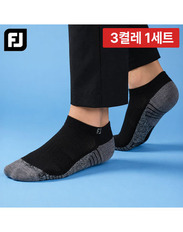 [3켤레 1세트] 풋조이 테크소프 투어 로우 남성 골프양말 17512