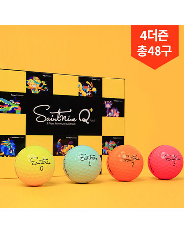 4더즌 총48구 세인트나인 Q 플러스 고반발 3피스 골프공