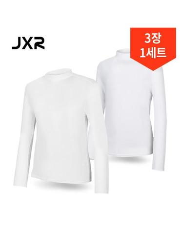 3장1세트/JXR 발란스스킨 UV 차단 기능성 냉감 터틀넥 남성 여성 골프 이너웨어 티셔츠