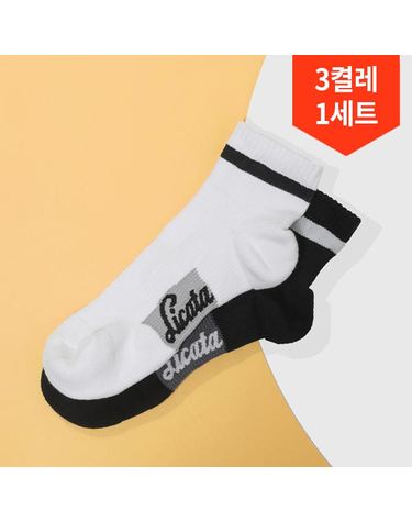 3켤레1세트/리카타 스너글 원 단목 압박 골프양말