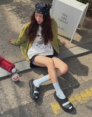 [공식수입][OOyea] 블랙 남여공용  슬라이드