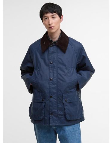남성 블루 Bedale 왁스 자켓