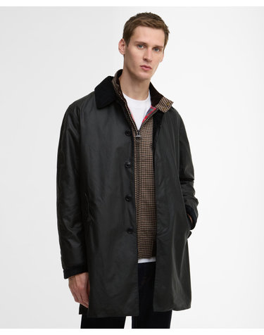 [Barbour x Baracuta] 남성 네이비 Tyne 왁스 코트