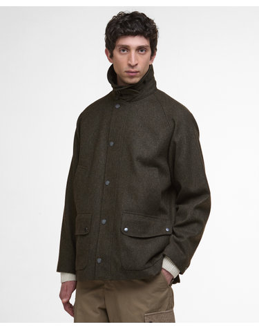 남성 올리브 Modified Bedale Wool 자켓