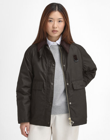 여성 올리브 Spey 왁스 자켓