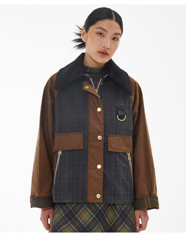 여성 브라운 Premium Catton 왁스 자켓