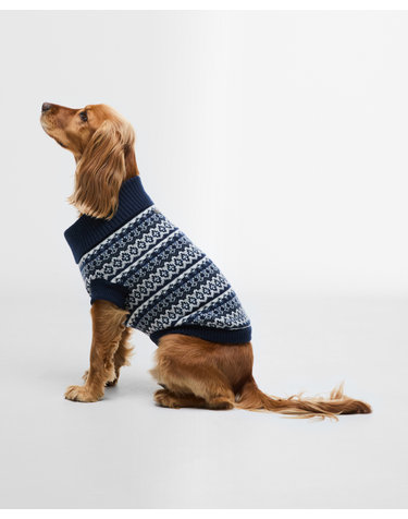 도그 네이비 Marlow Fair Isle 점퍼