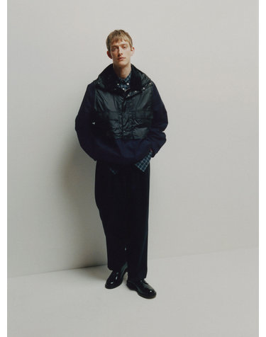 [Barbour X Kaptain Sunshine] 남성 네이비 Transport Smock 캐주얼 자켓
