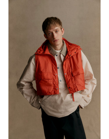 [Barbour X Kaptain Sunshin] 남성 아이보리 Transport Smock 캐주얼 자켓