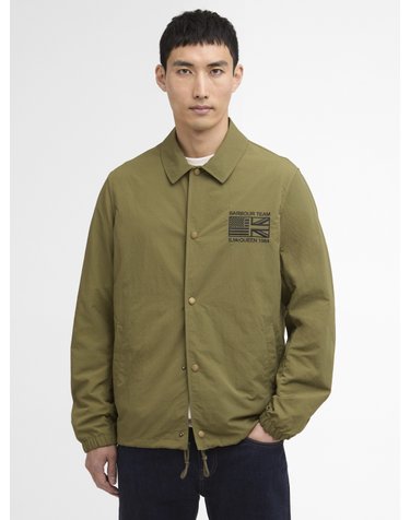 남성 올리브 B.Intl Coach 캐주얼 자켓