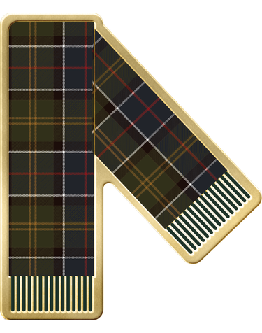 바버 Tartan Scarf 핀뱃지