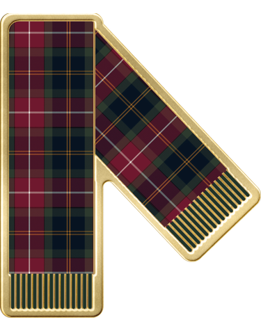 바버 Festive Scarf 핀뱃지