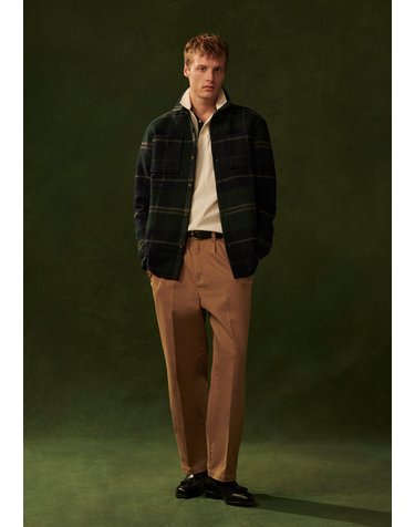 남성 아이보리 Washed Stretch Twill Relaxed 팬츠