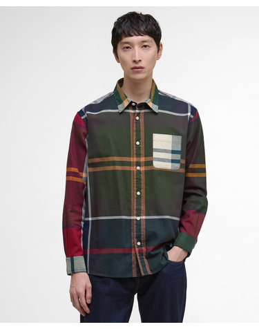 [오스틴강착용]남성 타탄 Patchwork OS 타탄 셔츠