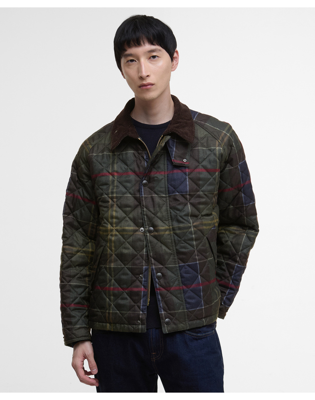 바버 [BEST] 남성 클래식 타탄 Transport 퀼팅자켓 MULTI COLOR 착용컷