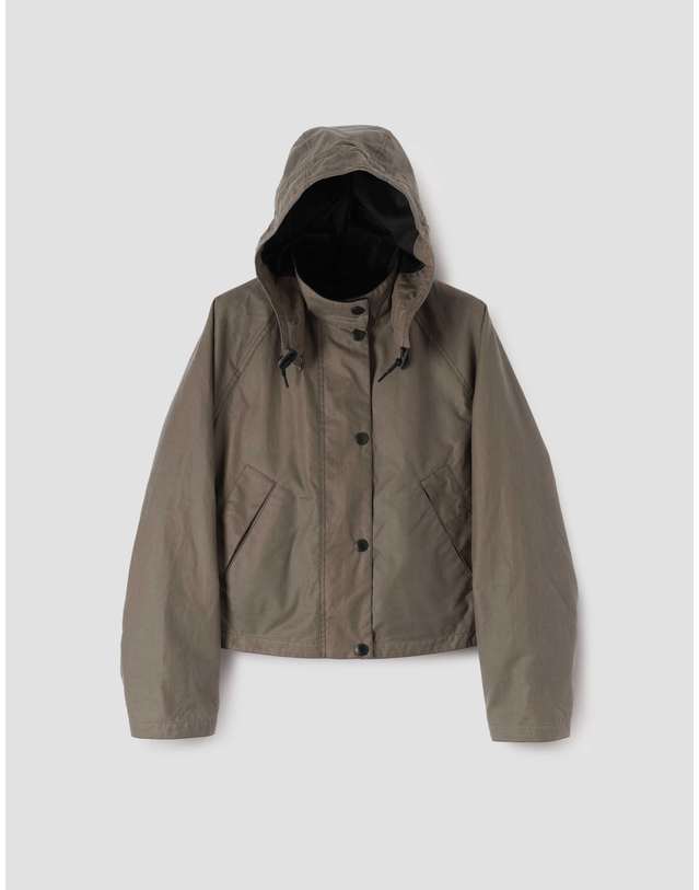 바버 [BEST] [Barbour x Margaret Howell] 여성 올리브 Transport 자켓 진한 연두 착용컷