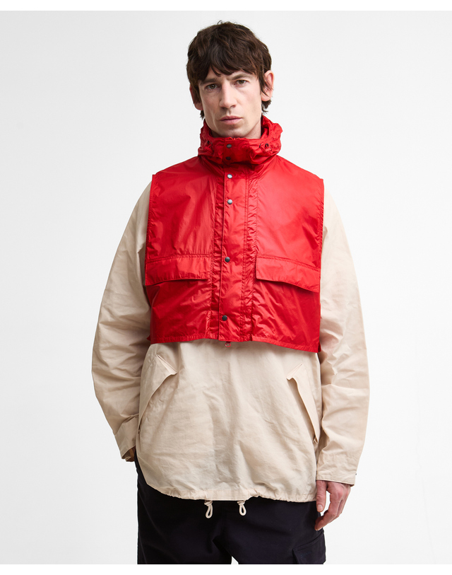 바버 [Barbour X Kaptain Sunshin] 남성 아이보리 Transport Smock 캐주얼 자켓 밝은 베이지 착용컷