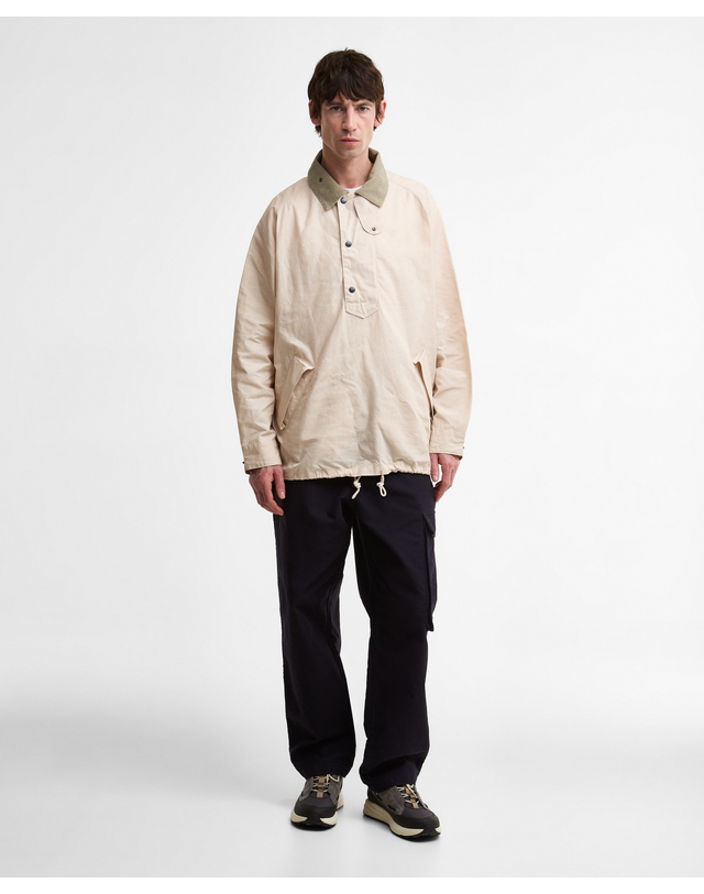바버 [Barbour X Kaptain Sunshin] 남성 아이보리 Transport Smock 캐주얼 자켓 밝은 베이지 상세