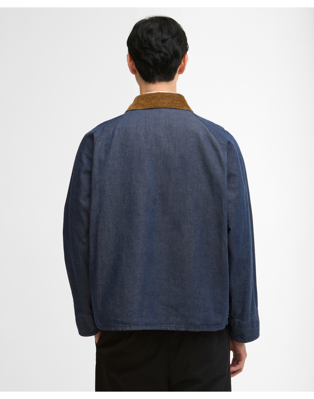 바버 남성 블루 Transport 데님 캐주얼 자켓 진한 블루 상세