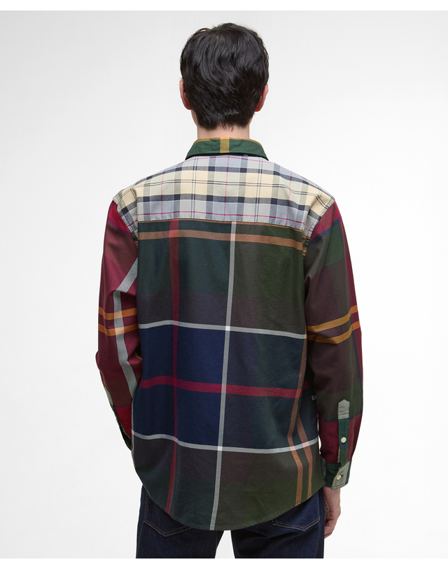 바버 [오스틴강착용]남성 타탄 Patchwork OS 타탄 셔츠 MULTI COLOR 착용컷