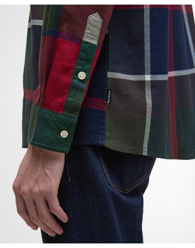 바버 [오스틴강착용]남성 타탄 Patchwork OS 타탄 셔츠 MULTI COLOR 상세