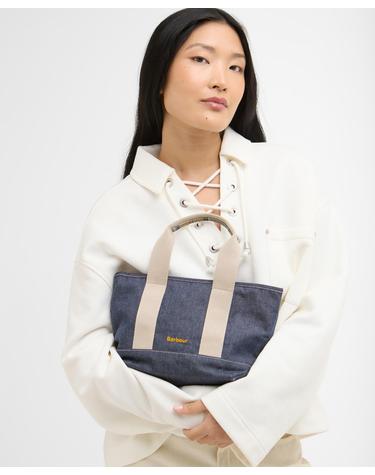 [정채연착용] 여성 다크블루 Mini Mya Denim 토트백