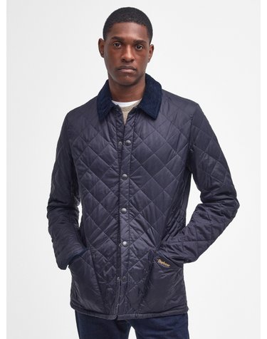남성 네이비 Heritage Liddesdale 퀼팅 자켓