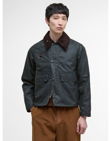남성 카키 Spey 왁스 자켓