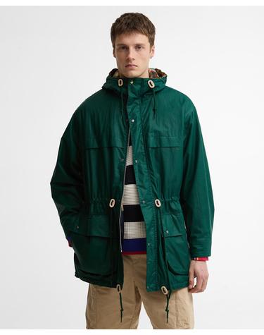[Barbour x Paul Smith] 남성 카키 Durham 왁스 자켓