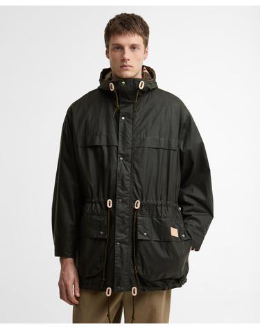 [Barbour x Paul Smith] 남성 올리브 Durham 왁스 자켓