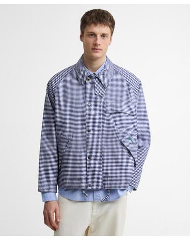 [Barbour x Paul Smith] 남성 네이비 Transport 셔츠 캐주얼 자켓