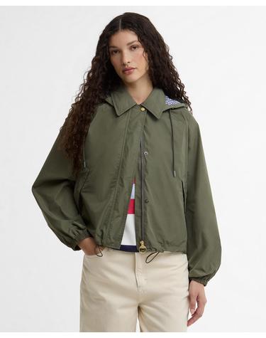 [Barbour x Paul Smith] 여성 카키 Broomhill 샤워프루프 자켓