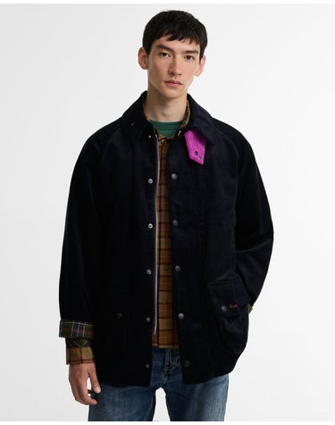 [Barbour x Paul Smith] 남성 네이비 코듀로이 Beaufort 캐주얼 자켓