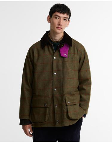 [Barbour x Paul Smith] 남성 올리브 Beaufort 울 자켓