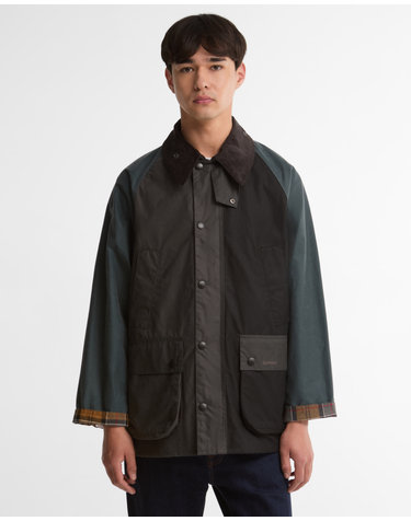 남여공용 블랙 Patchwork OS Bedale 왁스 자켓