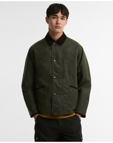남성 카키 Short Liddesdale 왁스 자켓