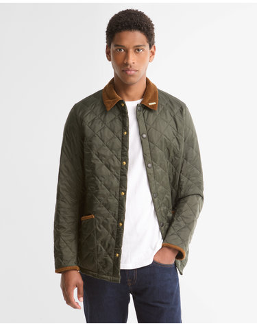남성 올리브 Icons Heritage Liddesdale 퀼팅 자켓
